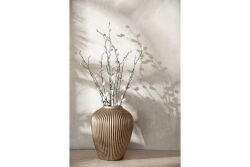 FİTİLLİ VAZO BÜYÜK 25X28 CM GOLD ESKİTME - 2