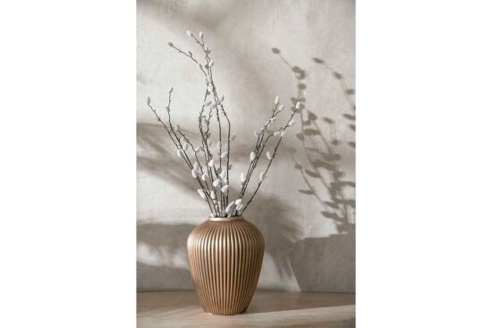 FİTİLLİ VAZO KÜÇÜK 22X25 CM GOLD ESKİTME - 2