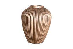 FİTİLLİ VAZO KÜÇÜK 22X25 CM GOLD ESKİTME - KERVAN