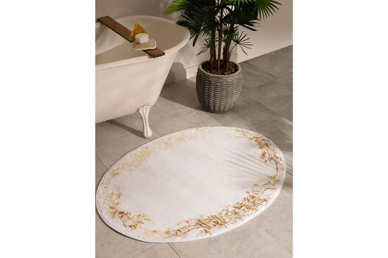 FLORA OVAL PASPAS EKRU-GOLD 90x120cm