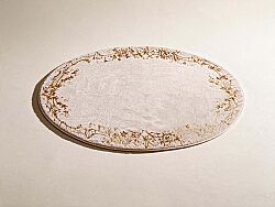 FLORA OVAL PASPAS EKRU-GOLD 90x120cm - KERVAN