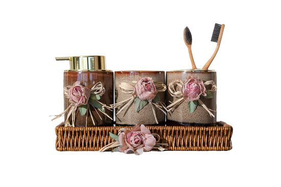 FLORAL BANYO SETİ 4 PRÇ. (SPT-322)