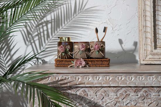 FLORAL BANYO SETİ 4 PRÇ. (SPT-322)