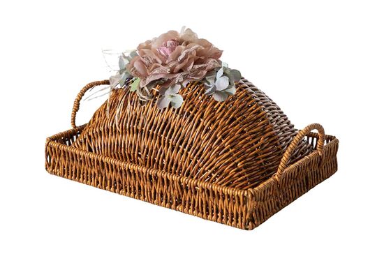 FLORAL KAPAKLI DİKD. TEPSİ (M) 25X35 CM (SPT-279)
