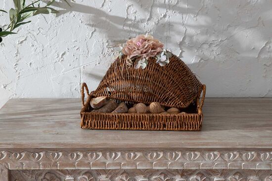 FLORAL KAPAKLI DİKD. TEPSİ (M) 25X35 CM (SPT-279)
