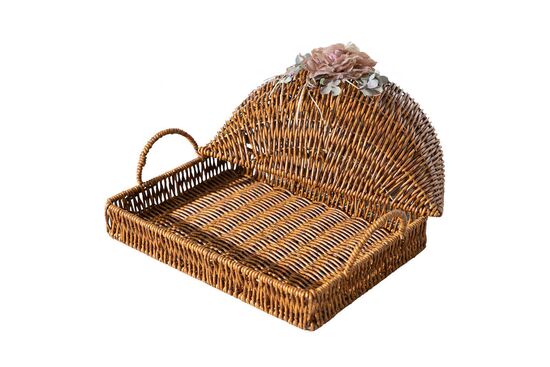 FLORAL KAPAKLI DİKD. TEPSİ (S) 22X31 CM (SPT-279)