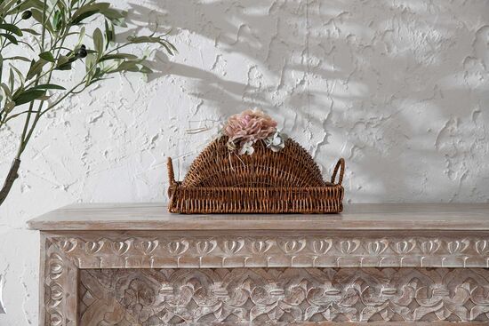 FLORAL KAPAKLI DİKD. TEPSİ (S) 22X31 CM (SPT-279)