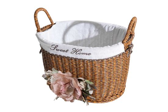 FLORAL KULPLU OVAL SEPET (L) 40X30X24 CM (SPT-319)
