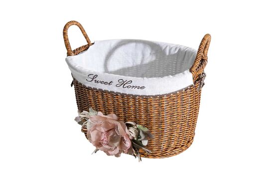 FLORAL KULPLU OVAL SEPET (M) 34X24X20 CM (SPT-319)