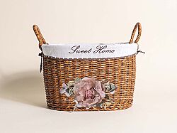 FLORAL KULPLU OVAL SEPET (M) 34X24X20 CM (SPT-319) - SEPET