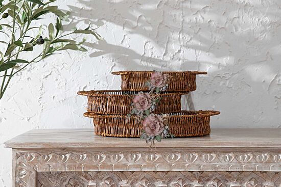 FLORAL OVAL TEPSİ (L) 22X40 CM (SPT-270)