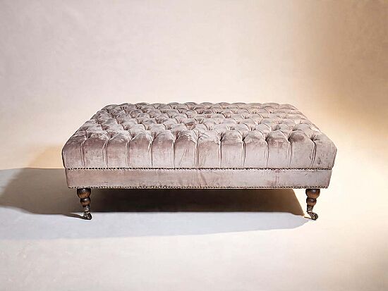 FOR KAPİTONE PUF KAHVE 80x140x45cm (LETTO 2607) - 1