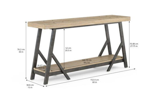 FRAME TIRNAK KAHVE 38x152x76cm 278374-2344