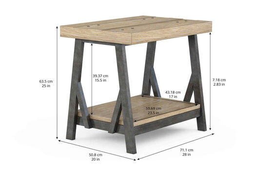 FRAME YAN SEHPA KAHVE 71x50x63.5cm 278368-2344