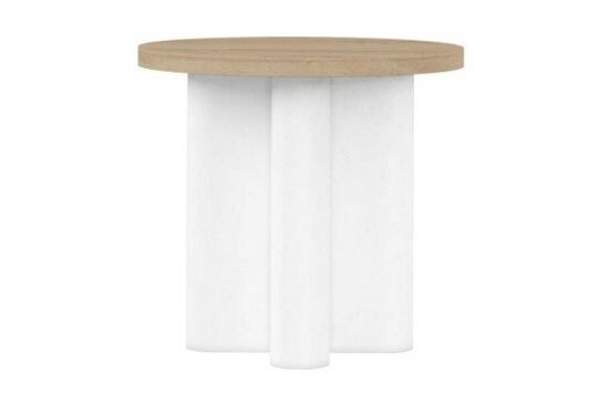 GARRİSON YUVARLAK YAN SEHPA BEYAZ 67x67x64cm 322303-1317 - 1