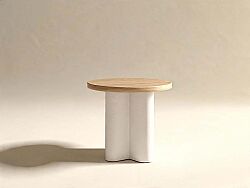 GARRİSON YUVARLAK YAN SEHPA BEYAZ 67x67x64cm 322303-1317 - 2