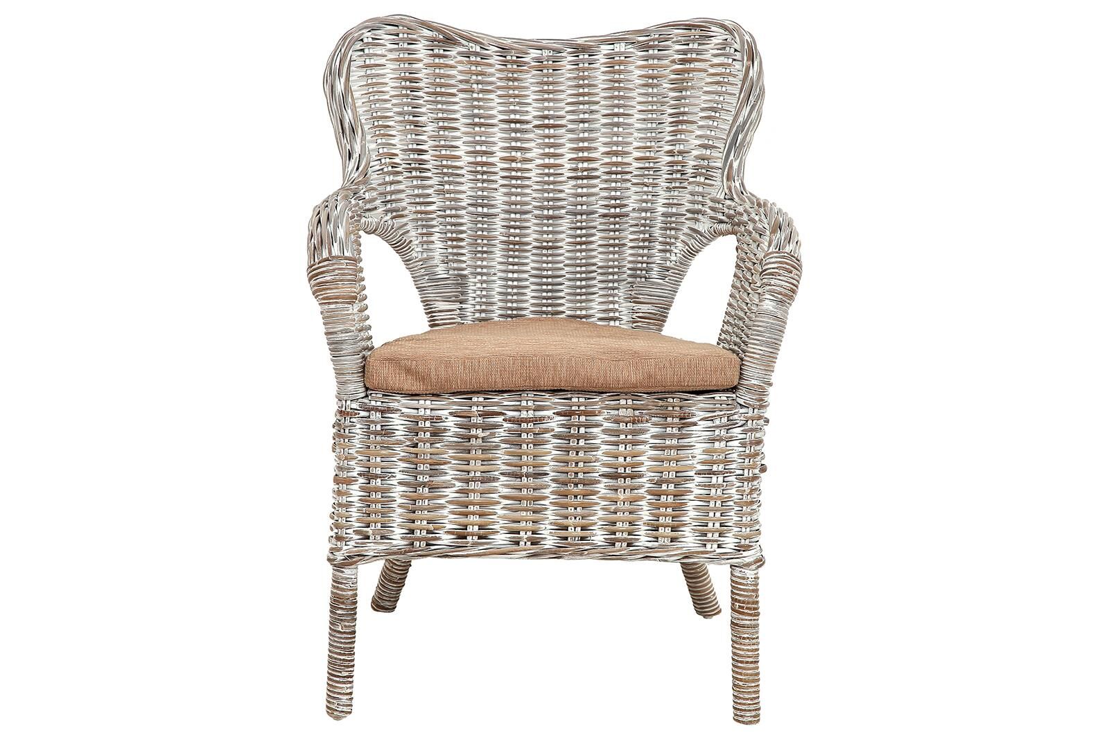 GENEVA KELEBEK KOLLU SANDALYE BEYAZ 69x68x91cm Kervan