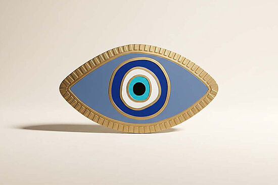 GÖZ DUVAR DEKOR MAVİ 22X12,2 CM - 1