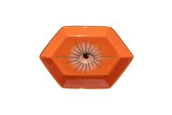 GÖZ TEMALI DEKORATİF TABAK- TURUNCU-16,8 - 2