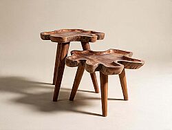 GROVE İKİLİ SEHPA BÜYÜK 75x45cm-KÜÇÜK 60x60cm - KERVAN