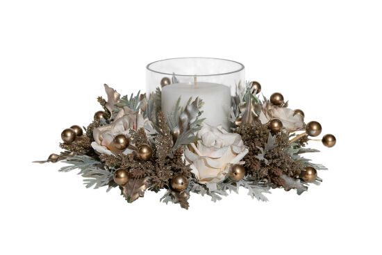 GÜLLÜ MUMLUK GOLD 25X10 CM - 1