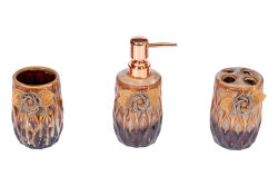 GÜLLÜ ZYA1997-5 BANYO SET 3'LÜ (SIVI SABUNLUK-DIS FIRCALIK-PAMUKLUK) - 3