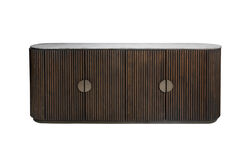 HAY KONSOL 4 KAPILI KAHVERENGİ GRİ MERMER 40x192x78cm SB231037_BND - KERVAN