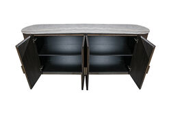 HAY KONSOL 4 KAPILI KAHVERENGİ GRİ MERMER 40x192x78cm SB231037_BND - 4