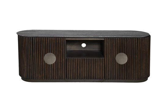 HAY TV ÜNİTESİ 2 KAPILI 1 ÇEKMECELİ KAHVERENGİ GRİ MERMER 40x160x60cm TS231008_BND - 2