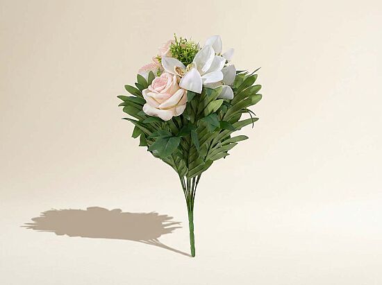 HD9619 BUKET ÇİÇEK PEMBE-BEYAZ 50cm - 1