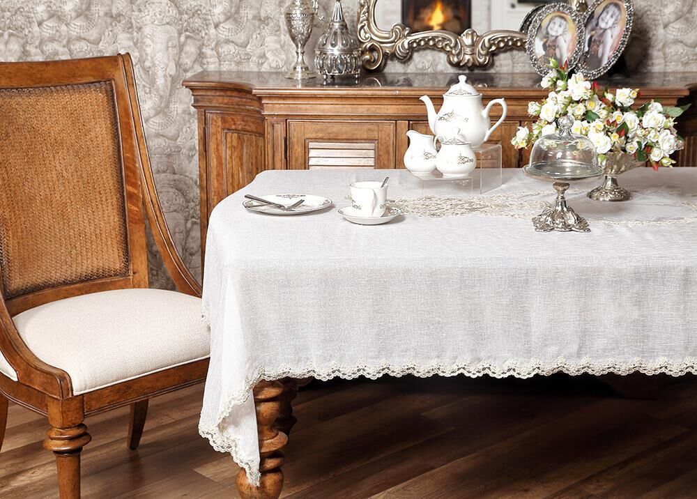 HEMMA YEMEK MASA ORTUSU SILVER 180x320cm Kervan Mobilya