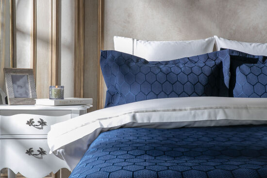 HENRİ PİKE - YATAK ÖRTÜSÜ 240x250 3 PRC LACİVERT - 1