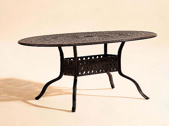VERDE HS201809/7 MANHATTAN OVAL MASA KAHVE 152x97x74cm - 2