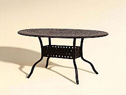 VERDE HS201809/7 MANHATTAN OVAL MASA KAHVE 152x97x74cm - KERVAN