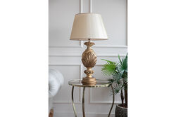 HYK1092 YAPRAK DESENLİ ABAJUR 45X80 CM GOLD - 3