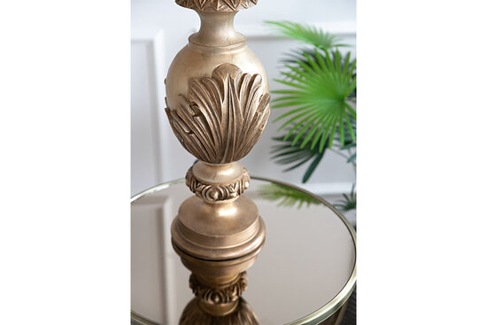 HYK1092 YAPRAK DESENLİ ABAJUR 45X80 CM GOLD - 4