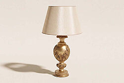 HYK1092 YAPRAK DESENLİ ABAJUR 45X80 CM GOLD - KERVAN