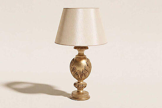 HYK1092 YAPRAK DESENLİ ABAJUR 45X80 CM GOLD - 1