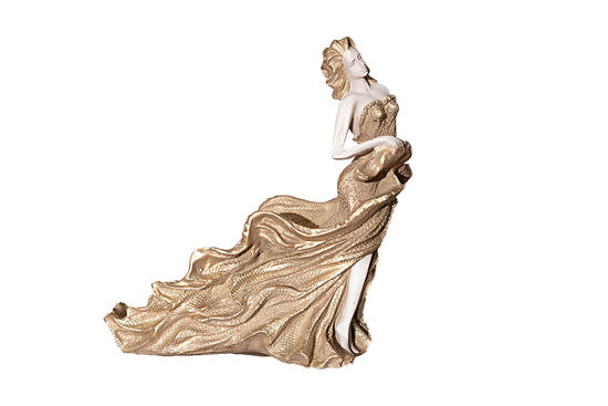 HYK1158 KADIN ŞARAP TUTUCU 26x30cm KREM-GOLD