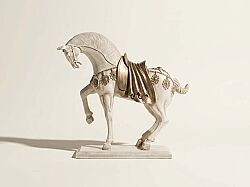KAİDELİ EYERLİ AT 14x33 cm KREM-GOLD HYK1160 - KERVAN