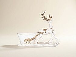 BAMBİ ŞARAPLIK 32x27 cm KREM-GOLD HYK1169 - KERVAN