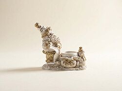 NOEL BABA MUMLUK 8x15 cm KREM-GOLD (YLBŞ) HYK1170 - KERVAN