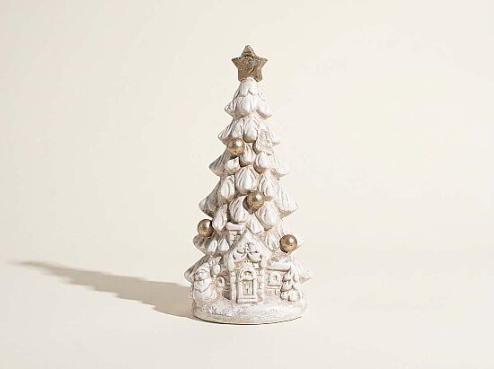 NOEL AĞACI 11x23cm KREM-GOLD (YLBŞ) HYK1174 - 1