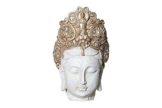 HYK138 BÜYÜK BUDA KADIN KAFA BÜST 29X44 CM KREM-GOLD - 1