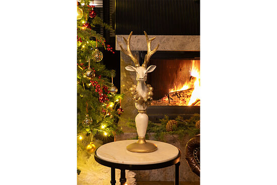 HYK185 MEYVE KOLYELI GEYIK 14x44 cm GOLD-KREM