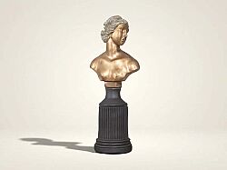 KAIDELI YARI CIPLAK KADIN BUST GOLD-KAHVE 17x44cm HYK284 - KERVAN