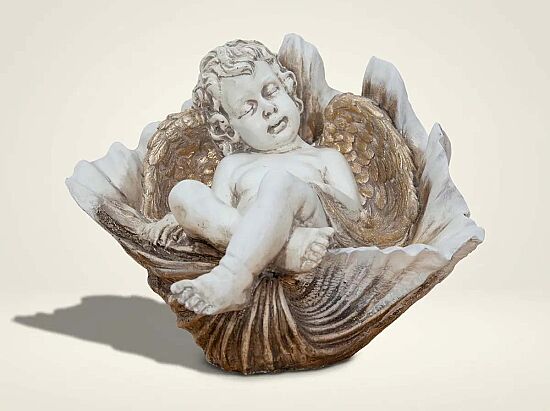 MIDYELI BEBEK MELEK KREM-GOLD 24x26cm HYK356 - 1