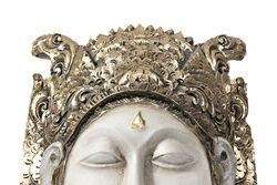 HYK545 BUDHA KADIN GOLD-KREM 25x37cm - Thumbnail