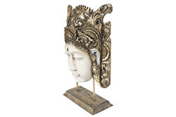 HYK545 BUDHA KADIN GOLD-KREM 25x37cm - Thumbnail