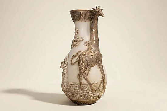 ZURAFALI VAZO KREM-GOLD 22x43cm HYK636 - 1